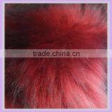 100% Acrylic Faux Fur Textile Fabric for Clothing Tip Print Red thumbnail-4