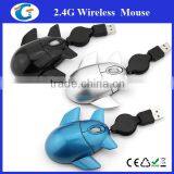 Aeroplane Shaped Wired Optical Mouse With Retractable Cable thumbnail-5