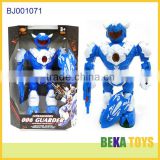 kids robot big blue revolving robot superman toy fighter light musical plastic robot toy