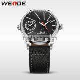 WEIDE Quartz Stainless Steel Watch Water Resistant Watch Military Business Genuine Leather Watch Strap Mens Watch thumbnail-5