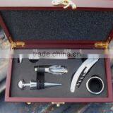 5 in 1 Corkscrew Wine Bottle Opener + Wine Stopper + Wine Pourer Set + Wine Temp Thermometer + Wine Ring thumbnail-2