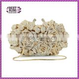 gold and silver indian bridal rhinstone clutch bag evening clutch ladies party stone handbag purses (88166A-GS)