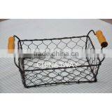 Best Boat Shape Black Metal Wire Fruit Basket for Sale thumbnail-3