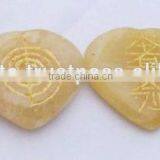 Yellow Aventurine USAI Reiki Set | Wholesale Reiki Crystals India : KHAMBAHAT AGATE : INDIA