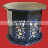 Black Marble Inlay Table Stand