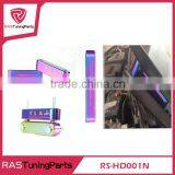 Neo Chrome Billet Aluminum Racing Hood Risers For Honda With 4 Pcs Fender Washers With Logo thumbnail-1