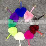 Wholesale for Handbag Heart Rabbit Fur Keychains thumbnail-6