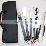 Pack Portable 10-piece Oxford Bag Wooden Handle Bbq Grill Tool Set Bbq Tools Set thumbnail-3
