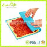 New Grilled Green Rectangular Shape Silicone Swiss Cake Mat Chocolate Rolls Sushi Mold Pizza Baking Pan Dough Roller For Baking thumbnail-2