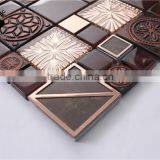 SMP21 Blue Self Adhesive Stainless Steel Tiles Decorative Italian Tile Stainless Steel Metal Mosaic