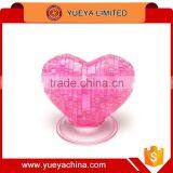 Sweet Heart 3D Crystal Pink Heart Jigsaw House Decor Toys thumbnail-1