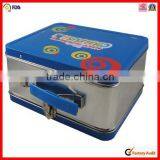 Convenient Carrying Handle Rectangle Lunch Box Tin Can thumbnail-2
