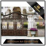 Powder Coated Aluminum Garden Gate With Flower Design thumbnail-2