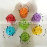 Round Glass Candle Jar With Lid and Lifting Handle thumbnail-1