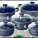 10pcs Aluminum Sauce Pot Set With Glass Lid thumbnail-1