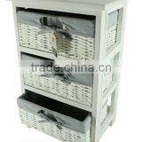 Foldable Wooden Storage Chest With 3 Foldable Drawers thumbnail-1