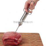 Factory Direct Sale 2oz 2 Needles Stainless Steel Food Syringe Turkey Syringe Food Injector Kitchen Tool thumbnail-1