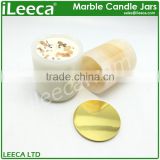 Gold alloys lips for popular white stone candles jars to hold candle