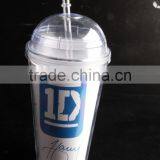 Clear Dome Lid Tumbler Double Wall thumbnail-5