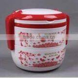 Portable Two Layers Round Lunch Box With Lock thumbnail-2