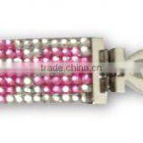 PU Leather Bracelet With Zinc Alloy Locking Part, Hot Sale Gift Leather With Crystal Gem Decoration thumbnail-2