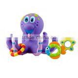 Mini Plastic Purple Octopus and Three Hula Hoops for Baby Bath Time Fun thumbnail-1
