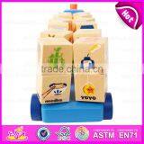 Colourful ABC Letters Wooden Rotational Train Pull Along Toy,Best Selling Wooden ABC Train Toy With Blocks W05C027 thumbnail-4