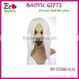 Masked Ball, White Haired Halloween Mask,scary Masks and White Witch Latex Mask Bleed thumbnail-4