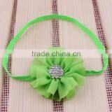 Chiffon Flower Headband With Rhinestone Center for Kids Hair Accessories thumbnail-4