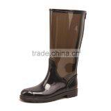 New Design Customized Special Transparent Jelly Translucent EVA Upper PVC Vamp Top Quality Hand Made Wellington Rain Boot thumbnail-3
