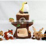 Plush Pet House Toy Tree Hole Plush Squeaky Pet Toy thumbnail-2