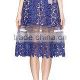 Honeycomb Mesh With Textured Lace Transparent Trims Skirt thumbnail-1