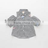 Wholesale Kids Girl Blouse Fashion Design With Embroidered Flower thumbnail-3