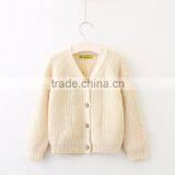 Good Quality V-neck Girl's Cardigan Sweater Design for Children Autumn Wear thumbnail-4