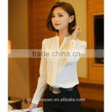 SZXX Tops Fashion Womens Lady V-Neck Long Sleeve Casual Blouse thumbnail-2