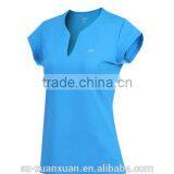 Wholesale Candy Color Shirt Body Tight V-neck Sportsware T-shirt for Women thumbnail-4