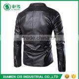 New Look Windproof Slim Fit Pure Color Turkey Mens PU Leather Jacket thumbnail-5