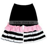 Wholesale 3pcs Children Clothing Set Sleeveless Ruffle 3 Layers Edible Fungus Shirt and Pant Gilr Short Layeredtriple Ruffle Set thumbnail-1