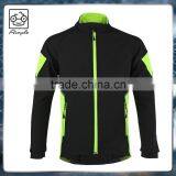 Sports Custom Cycling Hooded Black Softshell Jacket for Man and Woman thumbnail-1
