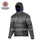 Men Gray Goose Warm Down Jacket With Hood