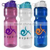 USA Made 28 oz Transparent Sports Bottle With Flip Lid - BPA/BPS-free, FDA Compliant and Comes With Your Logo thumbnail-1