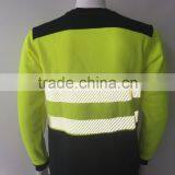 80% Polyester 20% Cotton Fleece hi Vis Safety Sweatshirt thumbnail-4