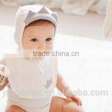 2pcs Hat & Bib Scarf Set, Crown Design, Baby Girl Princess 2pcs Cotton Hat Set thumbnail-6