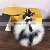 Multicolor and Stylish Monster Fur Keychain thumbnail-4