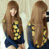 Long Fashion Wig Beautiful Women Party Wig Human Hair Lace 100% Quality thumbnail-2