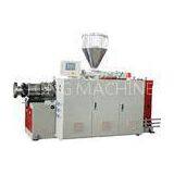 Industrial Conical Twin Screw Extruder for Extrusion PVC Pipe , Profile , Sheet and Granules