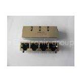 PCB 4 Port 90 RJ45 With Transformer / RJ45 POE Connector 10 Pins OEM
