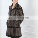 European style slimfit women's cashmere winter overcoat with Factory Price