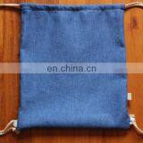 Cotton Canvas Draw String Backpack Student Book Bag thumbnail-4