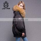 2017 Fashionable Winter Jacket Big Size Women Fur Parka With Raccoon Fur Collar Big Size thumbnail-2